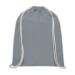 Saco-mochila de algodão 140 g/m² resistente 5 kg Duo Cotton Pro cor cinzento segunda vista frontal