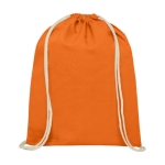 Saco-mochila de algodão 140 g/m² resistente 5 kg Duo Cotton Pro cor cor-de-laranja segunda vista frontal