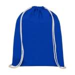 Saco-mochila de algodão 140 g/m² resistente 5 kg Duo Cotton Pro cor azul real segunda vista frontal