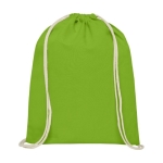 Saco-mochila de algodão 140 g/m² resistente 5 kg Duo Cotton Pro cor verde-lima segunda vista frontal
