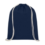 Saco-mochila de algodão 140 g/m² resistente 5 kg Duo Cotton Pro cor azul-marinho segunda vista frontal