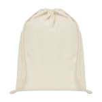 Saco-mochila de algodão 140 g/m² resistente 5 kg Duo Cotton Pro cor natural segunda vista frontal