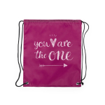 Mochilas de cordão de poliéster 210D para crianças Original cor fúcsia