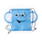 Mochilas de cordão com desenho de animais Animals cor azul-claro primeira vista