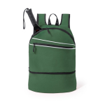 Mochila de poliéster com bolso para calçado 600D Gymfit cor verde-escuro primeira vista
