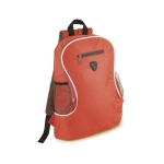 Mochila barata de poliéster com diversos compartimentos Travel cor vermelho primeira vista
