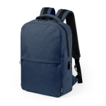 Mochilas corporativas de plástico reciclado portátil de 15'' Investor cor azul-marinho primeira vista