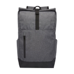 Mochila de acabamento cinza e preto, acolchoada PC de 15,6'' Fintech cor cinzento-escuro segunda vista traseira