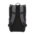 Mochila de acabamento cinza e preto, acolchoada PC de 15,6'' Fintech cor cinzento-escuro segunda vista frontal