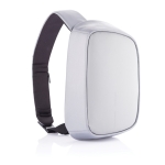 Mochila antirroubo com USB e RFID e porta USB Bobby Sling cor cinzento-claro
