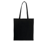 Sacos personalizados de algodão coloridos 140 g/m2 EcoColor Plus cor preto