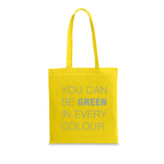 Sacos personalizados de algodão coloridos 140 g/m2 EcoColor Plus cor amarelo imagem com logo