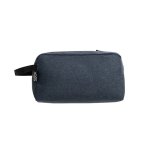 Nécessaire para publicidade reciclado com bolso e alça RPET Urban cor azul segunda vista