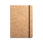 Kit de caderno gravado e caneta de cortiça, folhas A5 pautadas Cork cor natural primeira vista