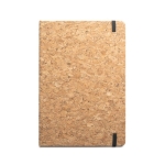 Kit de caderno gravado e caneta de cortiça, folhas A5 pautadas Cork cor natural segunda vista