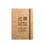 Kit de caderno gravado e caneta de cortiça, folhas A5 pautadas Cork vista principal