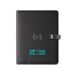 Portefólio reciclado com carregador sem fios A5 Wireless Charger vista principal