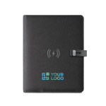 Portefólio reciclado com carregador sem fios A5 Wireless Charger vista principal