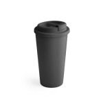 Copos takeaway de plástico de parede dupla e 500ml Large cor preto