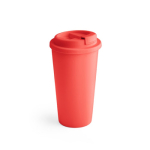 Copos takeaway de plástico de parede dupla e 500ml Large cor vermelho