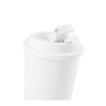 Copos takeaway de plástico de parede dupla e 500ml Large cor branco quarta vista
