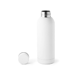 Garrafa térmica de aço inoxidável com acabamento mate 500ml Spring cor branco terceira vista