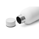 Garrafa térmica de aço inoxidável com acabamento mate 500ml Spring cor branco quarta vista