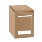 Caneca térmica de aço resistente com tampa de bambu 370ml Scandi na caixa