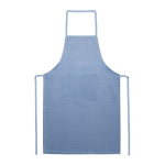 Avental de algodão reciclado com bolso 140 g/m2 EcoNature Budget cor azul real primeira vista