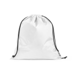 Saco-mochila promocional de plástico reciclado Urban Recycled cor branco
