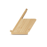 Carregador com suporte para telemóvel e porta-lápis em bambu Desk cor natural terceira vista