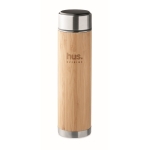 Termos personalizados termómetro táctil e infusor 480ml Tea Touch cor madeira vista principal