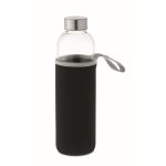 Garrafas personalizadas de vidro com manga 750ml Downtown Crystal Large cor preto