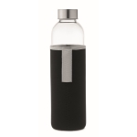Garrafas personalizadas de vidro com manga 750ml Downtown Crystal Large cor preto quarta vista