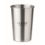 Copo de aço inoxidável de 350ml gravado com o logotipo Picnic cor prateado mate vista principal