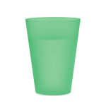Copos para eventos reutilizáveis em plástico com 300 ml Festival cor verde transparente