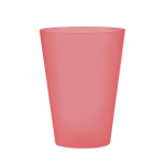Copos para eventos reutilizáveis em plástico com 300 ml Festival cor vermelho transparente