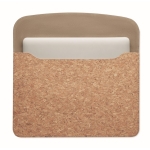 Bolsa para portátil com aba de fecho magnético 14'' Cork cor bege segunda vista