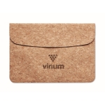 Bolsa para portátil com aba de fecho magnético 14'' Cork cor bege vista principal