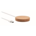 Carregador redondo em forma de rolha compatível com Iphone Fill cor bege