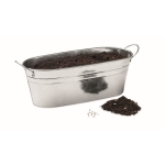 Vaso personalizado de zinco com 3 sementes diferentes Mix Seeds cor prateado mate segunda vista