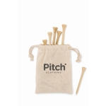 20 tees para golfe apresentado em saco de algodão Golf Eco cor bege vista principal