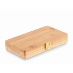 Conjunto de ferramentas em caixa de bambu para brinde Brico cor madeira segunda vista