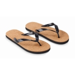 Chinelos personalizados de cortiça tamanho 4043 Phuket cor preto