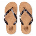 Chinelos personalizados de cortiça tamanho 4043 Phuket cor preto vista principal segunda vista
