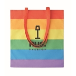 Saco de asas compridas de algodão, design arco-íris 200 g/m2 Rainbow cor multicolor vista principal