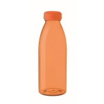 Garrafas de rPET publicitárias antifugas sem BPA 500ml rPET Spring cor cor-de-laranja transparente