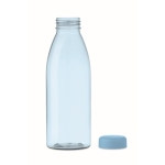 Garrafas de rPET publicitárias antifugas sem BPA 500ml rPET Spring cor azul-claro transparente terceira vista