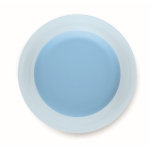 Garrafas de rPET publicitárias antifugas sem BPA 500ml rPET Spring cor azul-claro transparente quinta vista