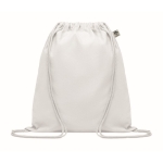 Saco-mochila de algodão orgânico 140 g/m² Pigment Natural cor branco